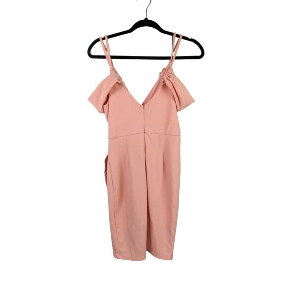 Superdown Brenda Draped Dress Peach Small - Picture 5 of 10